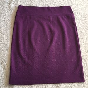 Purple Textured Pencil Skirt Lularoe
